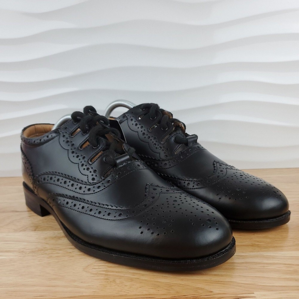 Thistle‎ Shoes Leather Ghillie Brogue Black Kilt Scottish Tassel Shoes Mens 9 - Picture 3 of 11